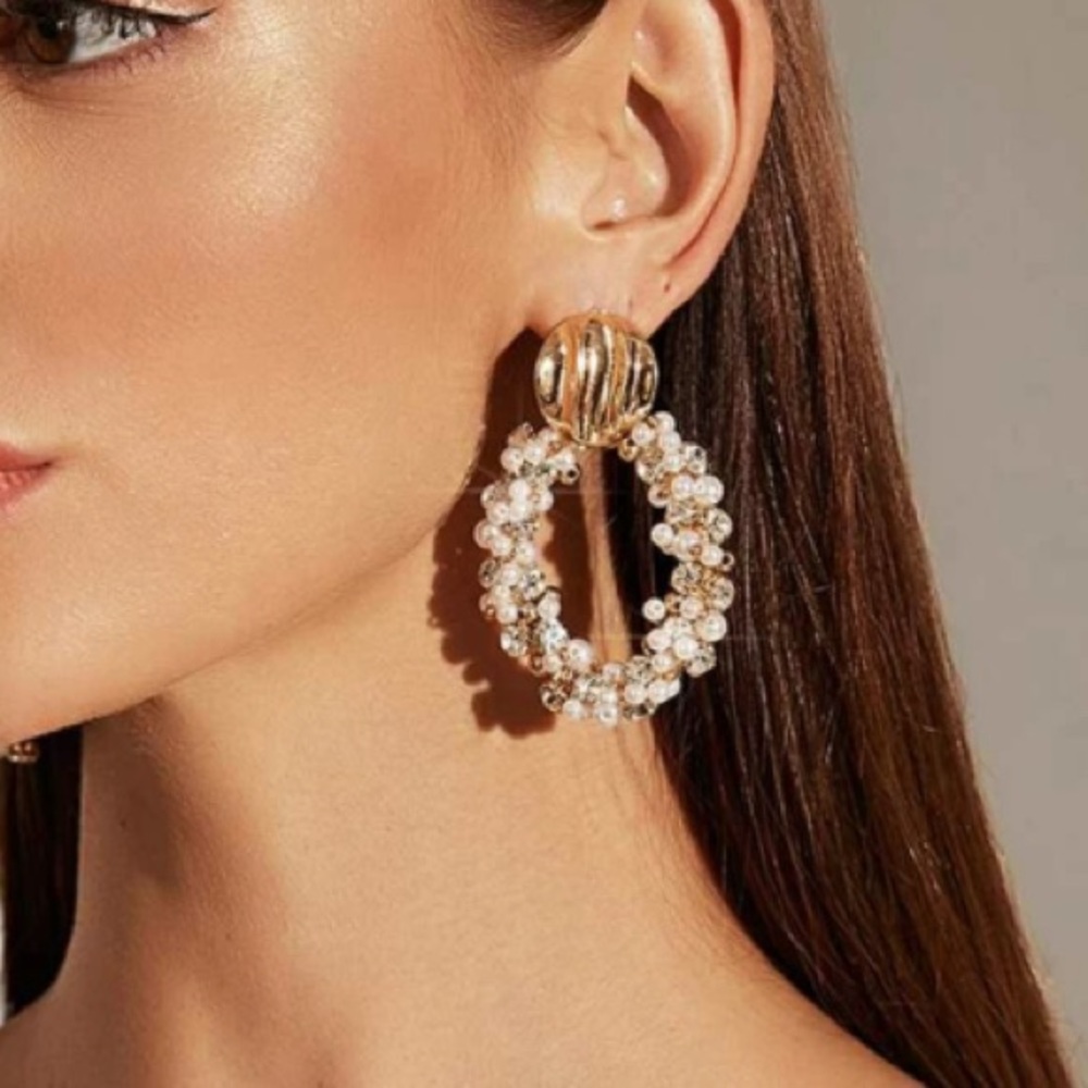 🌸Gorgeous🌸 New Textured Faux Pearl Drop Earrings